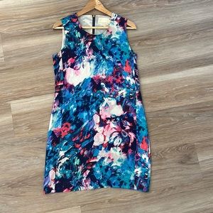 Watercolor print dress